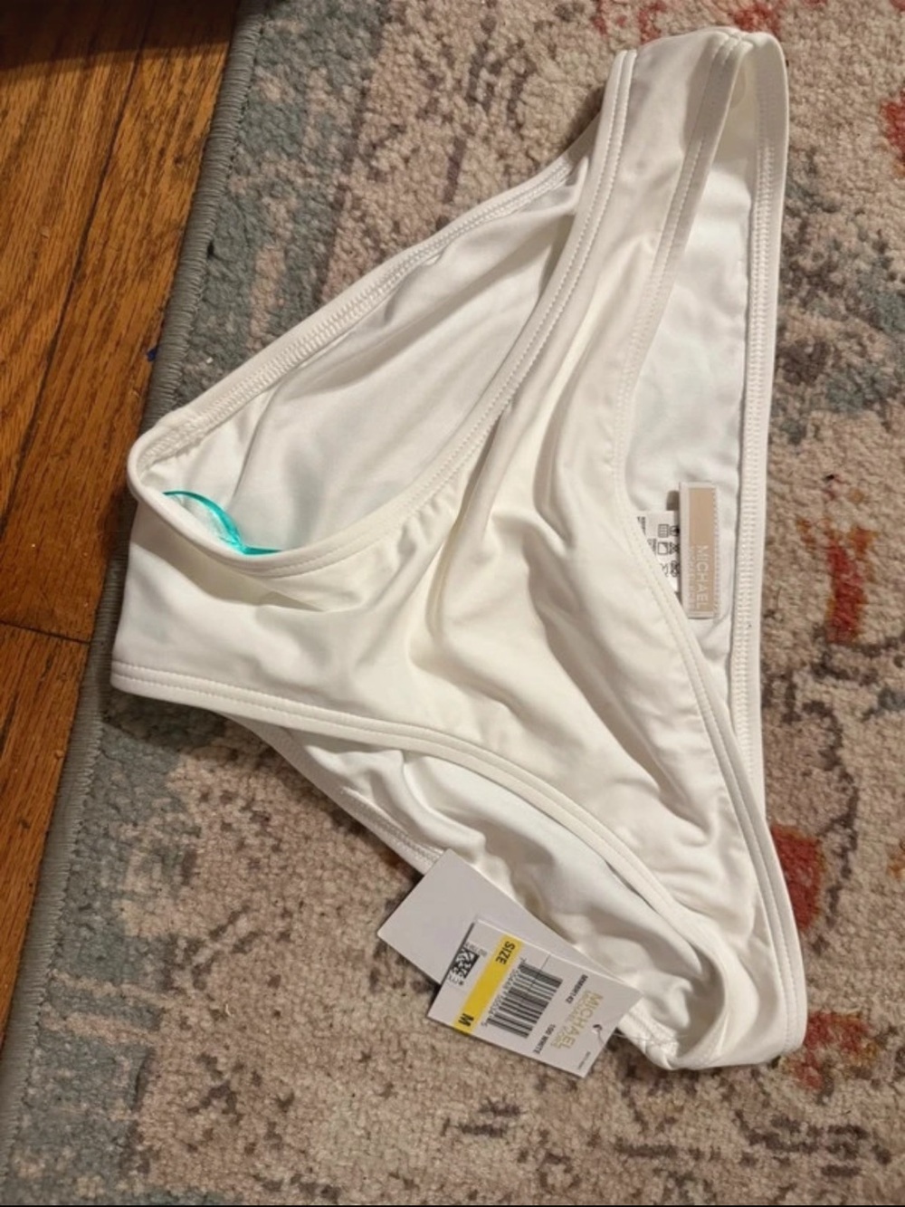 Michael Kors White Bikini Bottom - Classic Solid Swim Brief